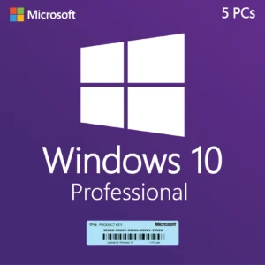 Microsoft Windows 10 Professional For 5 PCs – Lifetime License
