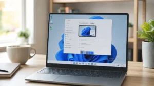 Laptop showing the Windows 11 desktop with the Activate Windows watermark in the corner